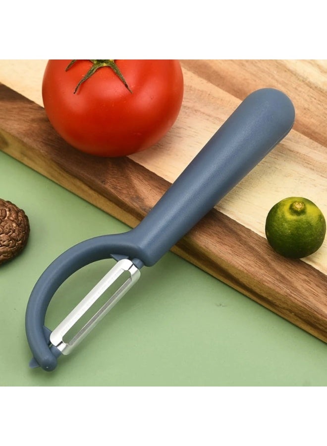 هابي هوم مقشرة خضروات وفواكه بشفرة ستانلس ستيل ومقبض بلاستيك – أداة منزلية للمطبخ لتقشير البطاطس، الجزر، الخيار والخضروات والفواكه بسهولة وسرعة – تصميم مريح وعصري للاستخدام اليومي، سهلة التنظيف، هدية مثالية للنساء والرجال، للطهي، تقديم الضيافة والمناسبات الخاصة - Image 3